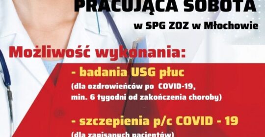 Pracująca sobota w SPG ZOZ w Młochowie – 17.04.2021