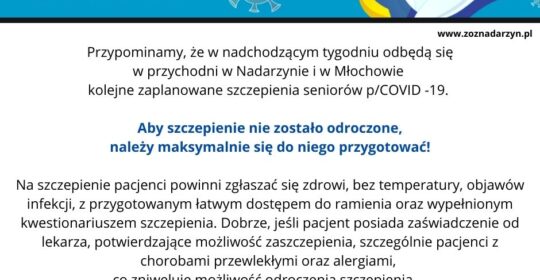 Przygotowanie do szczepienia p/COVID-19