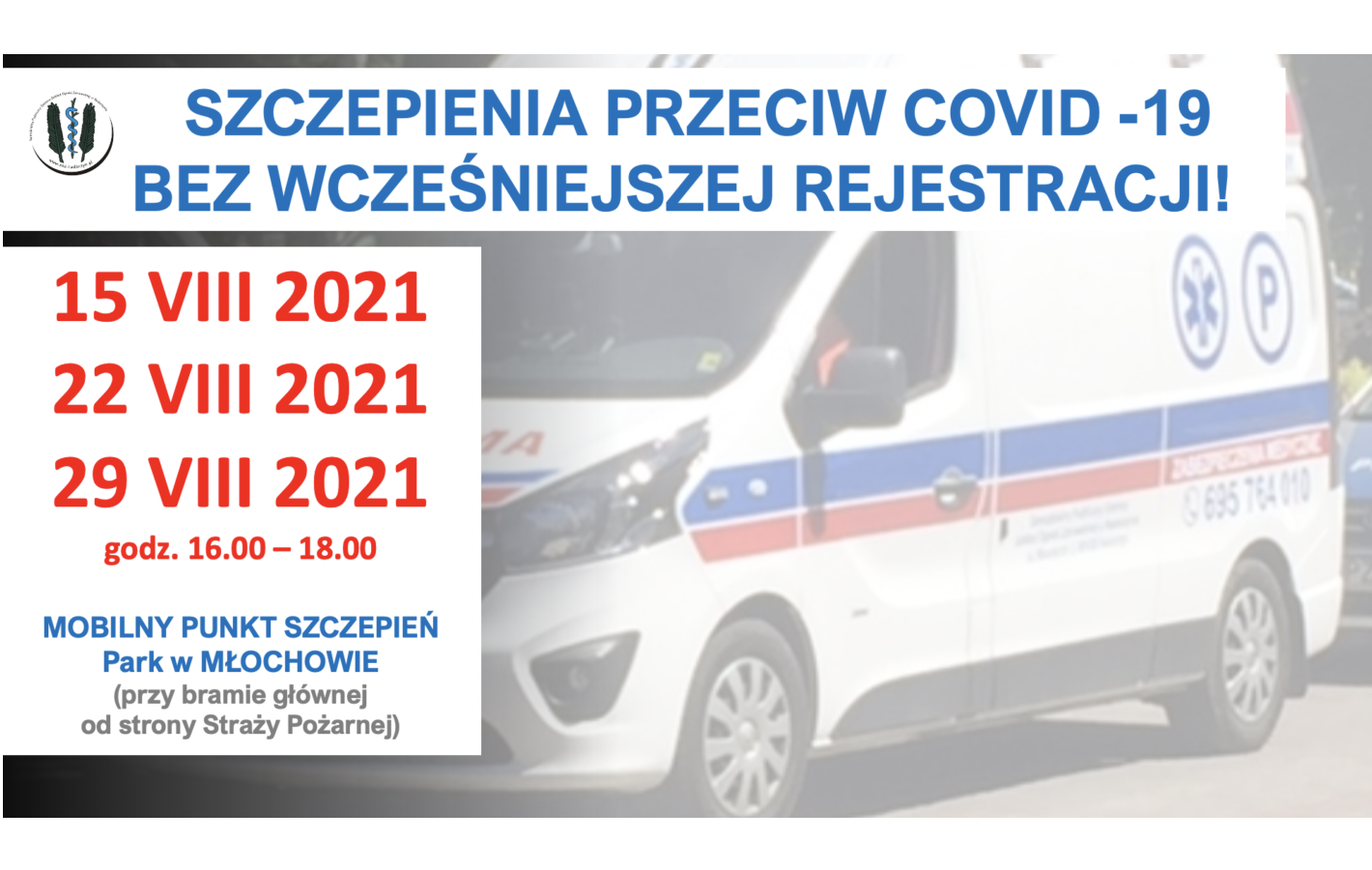 Nowe terminy Mobilnego Punktu Szczepień w Młochowie