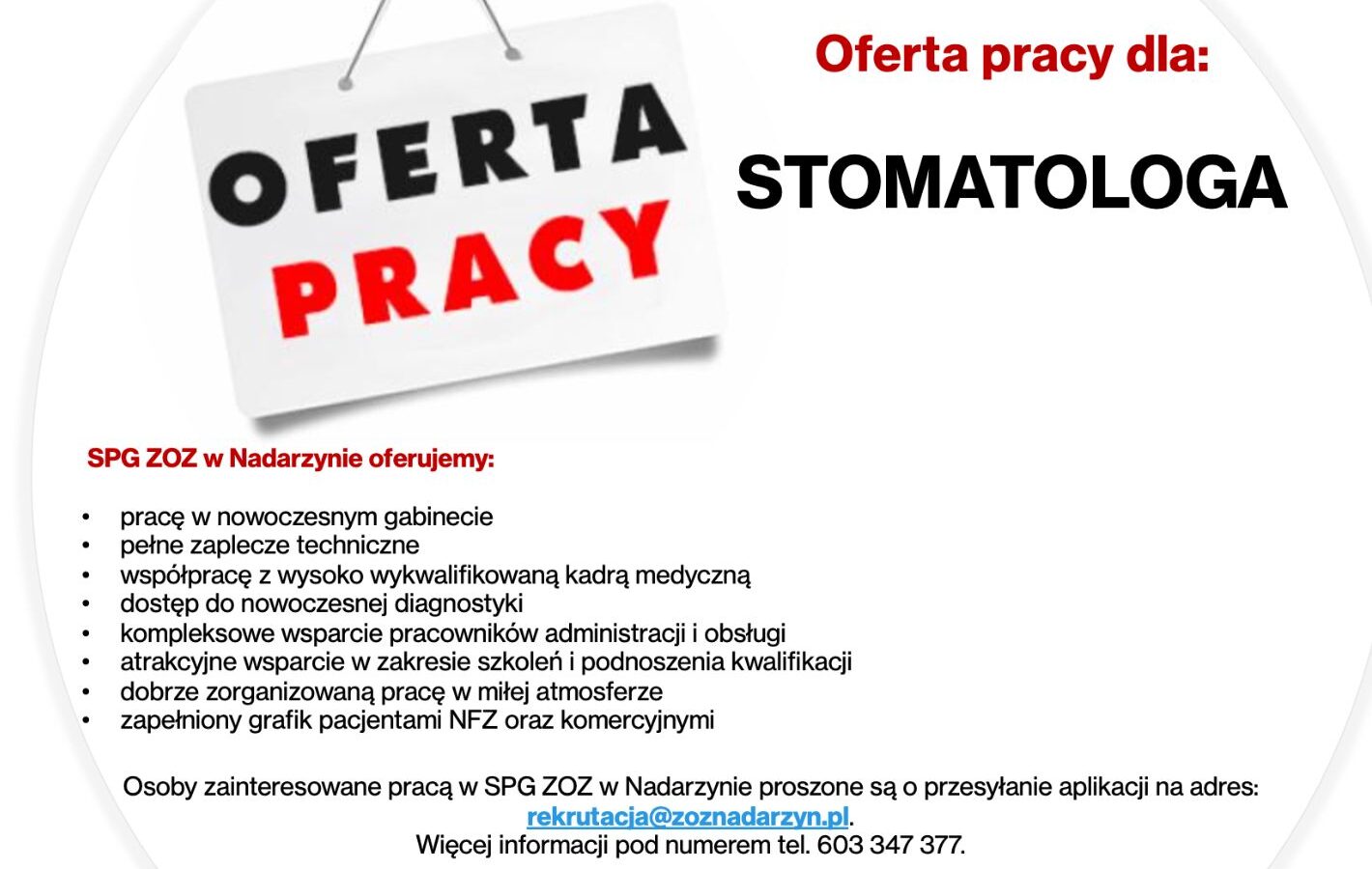 Oferta pracy dla stomatologa