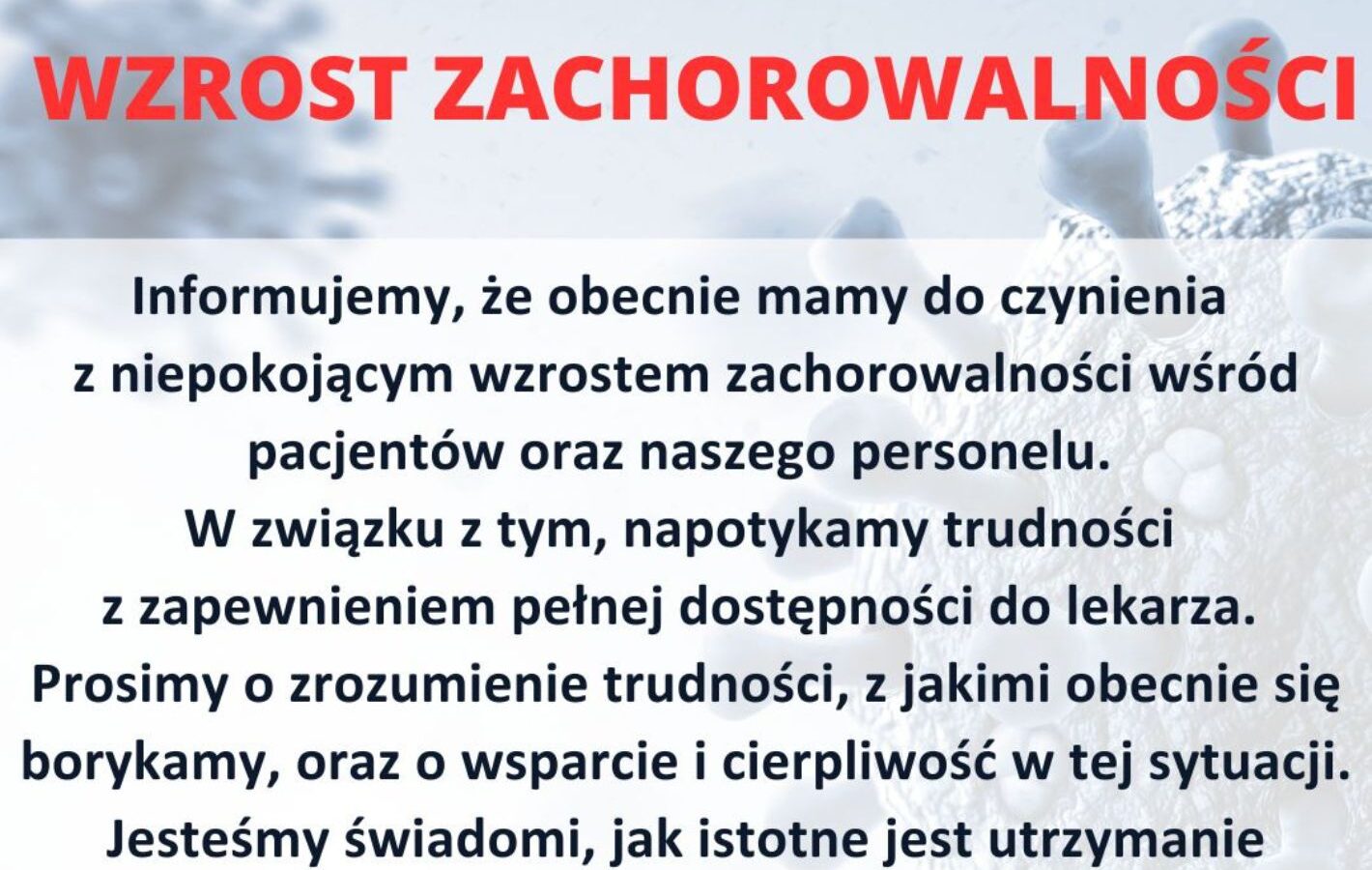 Wzrost zachorowalności