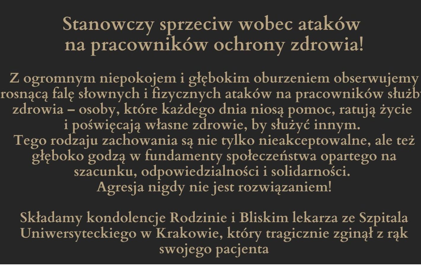Kondolencje i ogromny sprzeciw