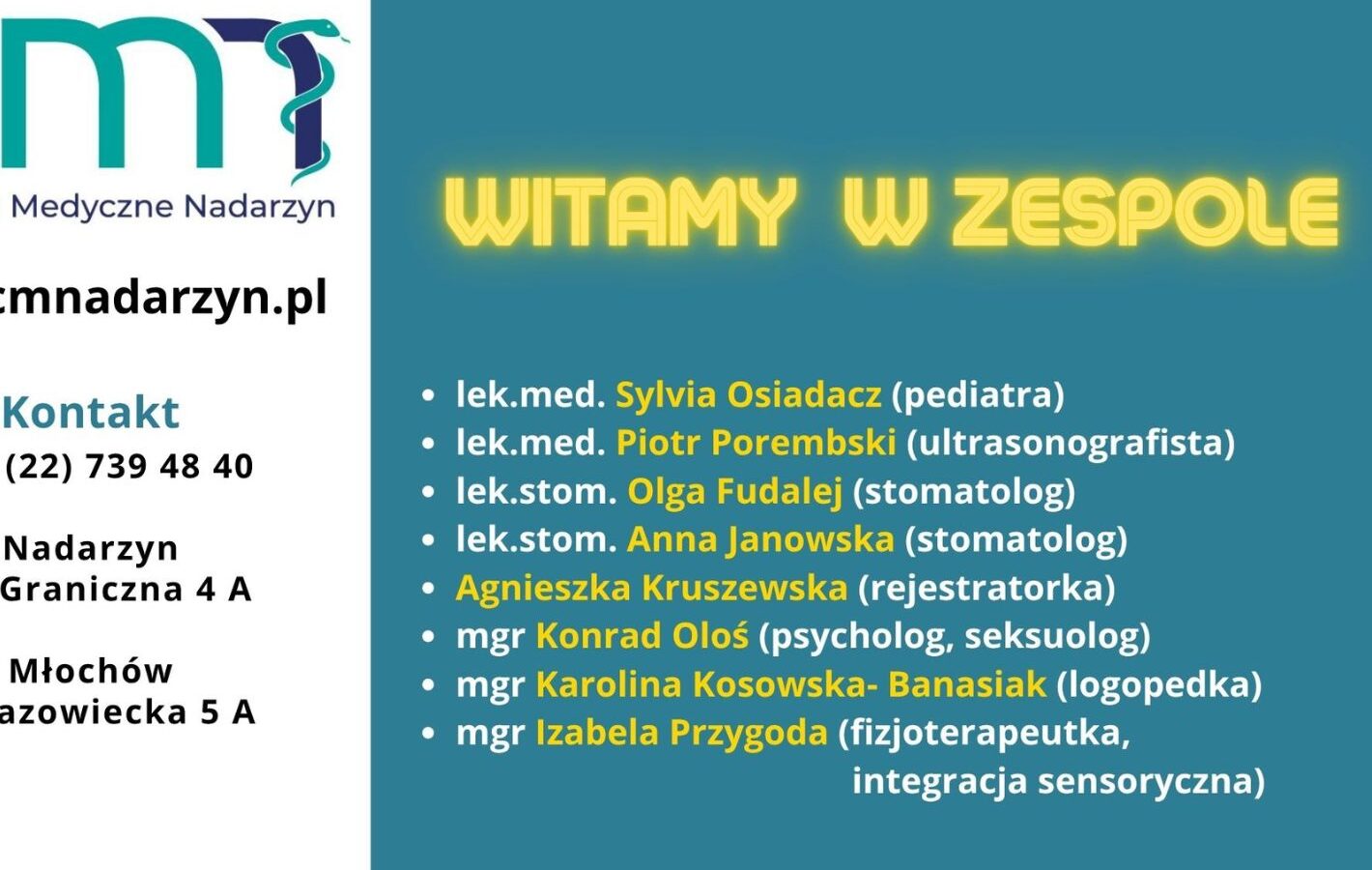 Nowi specjaliści w CMN